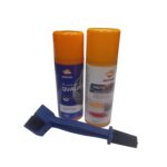 Kit de mantención para cadenas Grasa Liq. + Desengrasante y Cepillo 400ml - 300ml Repsol