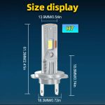 Ampolleta Mini Turbo Led H7 / 30000LM / 6500K CANBUS - Imagen 3