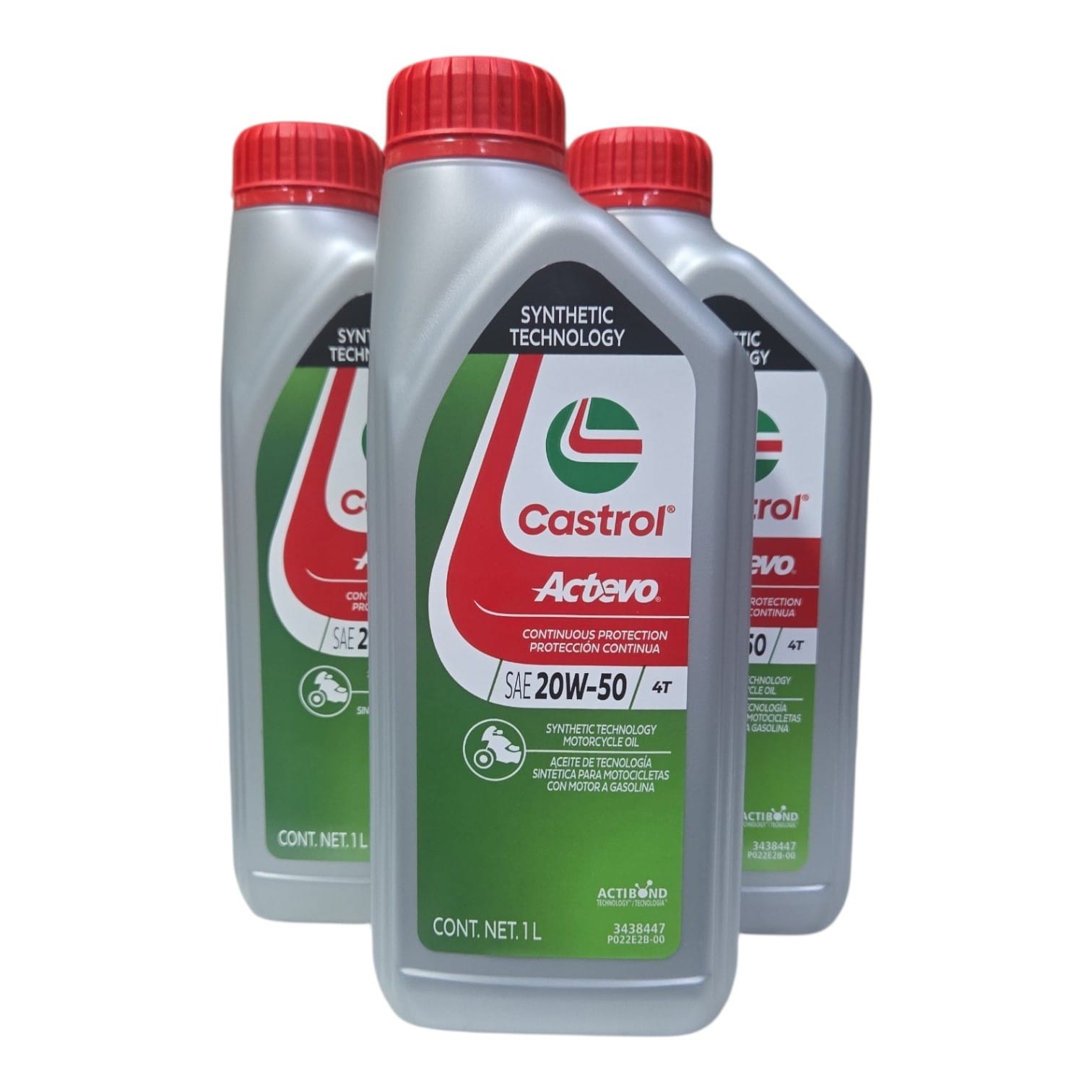 20W 50 CASTROL ACTEVO SEMI SINTÉTICO FORMATO NUEVO (3 LITROS) Pack 3L Aceite 20W 50 Semi Sintético Castrol Actevo - Imagen 1